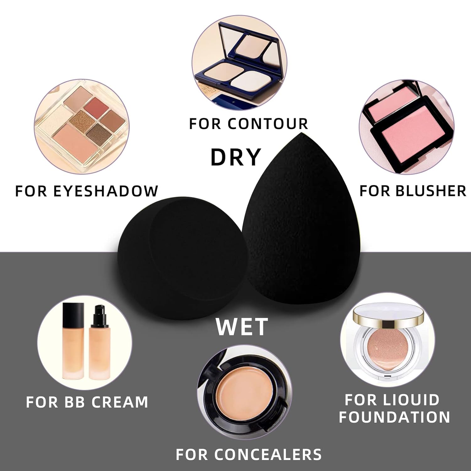 Ragyogás Sminkszivacs Készlet (12 db)