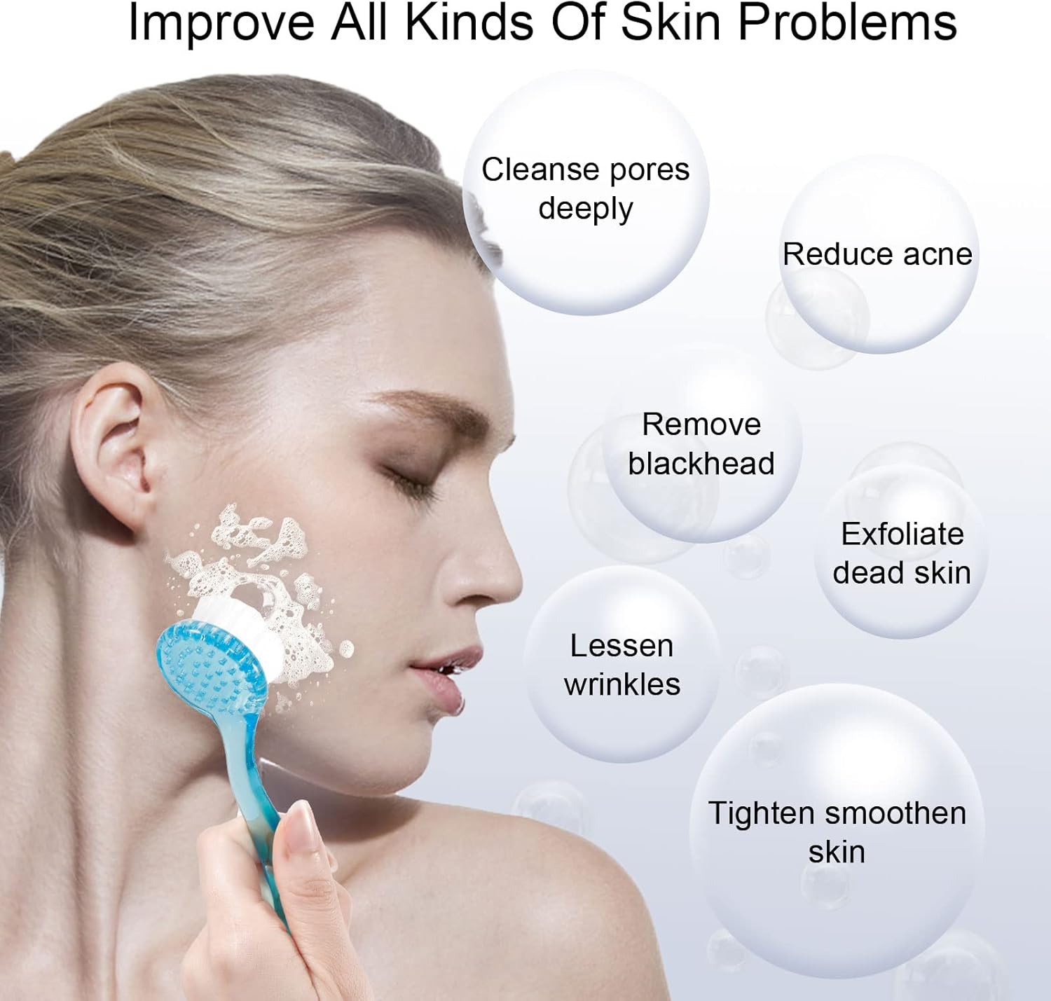 Ragyogás Arctisztító Kefe Készlet (4 db)